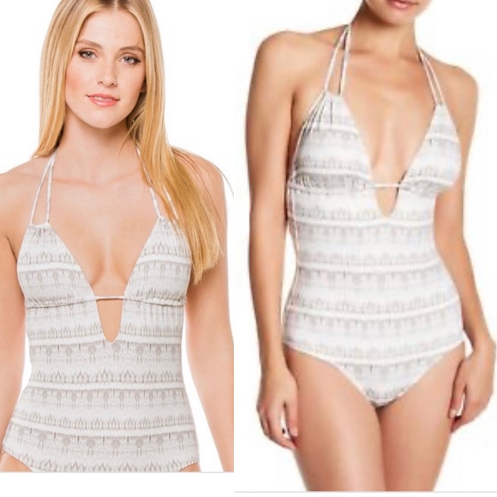 Eberjey suki earth shadow bathing suit small